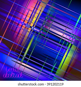 Abstract Background with Rainbow Light and Stripes. Vector Illustration