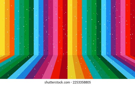 Abstract background with rainbow line