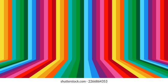 Abstract background with rainbow line