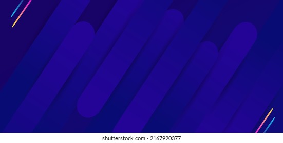 Fondo abstracto con línea arco iris. Fondo del vector azul oscuro con línea redonda. fondo de plantilla de diseño abstracto horizontal.