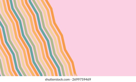 Fundo abstrato do arco-íris Linha design estilo retrô. Padrão de vetor perfeito para usar design de cartaz e banner