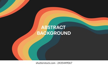 fondo abstracto con estilo retro vintage arcoiris. Editable