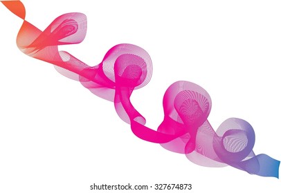 Abstract background as a rainbow ribbon on a white background