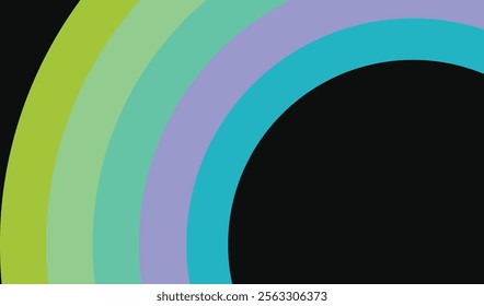 abstract background with rainbow shapes
