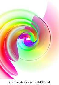 abstract background, rainbow swirl, stylized waves, place for text