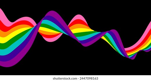 Abstract background with a rainbow wave design 