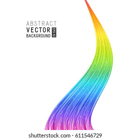 Abstract Background with Rainbow Wave Lines. Modern Colorful Design for Business Presentation, Publications, Blank, Template, Cover. 