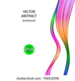 Abstract background. Rainbow wave on white background for your business