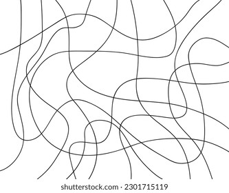Abstract background random black line for fabric, tile, print