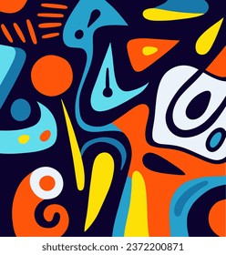 Abstract background with random colorful shapes