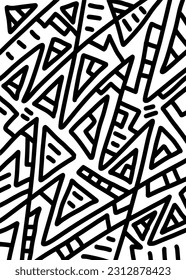 Abstract background with random doodle line pattern. Abstract doodle wallpaper