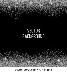 Abstract background of random falling silver dots. Suitable for textile, wrapping design, greeting cards etc