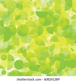 Abstract background from random sections of the circle in soft pastel shades of yellow and green for spring themes.