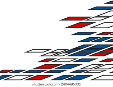 Abstract background with random square stripe pattern and with some copy space area