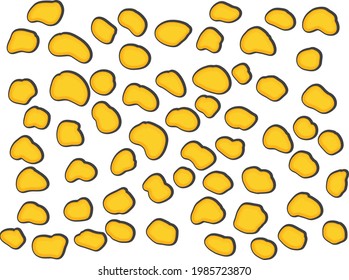 Abstract background with random yellow dots pattern