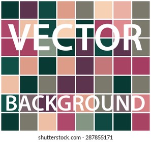 Abstract background with randomly colored squares. Stylish vintage colors, retro pattern for a variety of design uses.