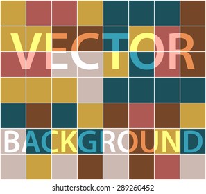 Abstract background with randomly colored squares. Stylish vintage colors, retro pattern for a variety of design uses.