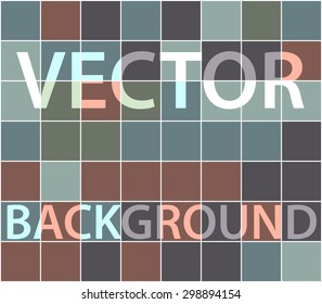 Abstract background with randomly colored squares. Stylish vintage colors, retro pattern for a variety of design uses.