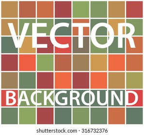 Abstract background with randomly colored squares. Stylish vintage colors, retro pattern for a variety of design uses.