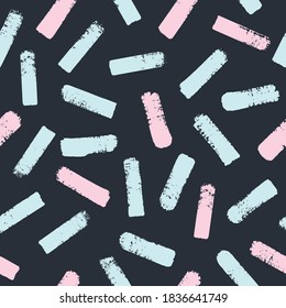Abstrakter Hintergrund mit randomisierten Pinselstrichen. Trendy bunter Druck Design. Vektornahtloses Muster