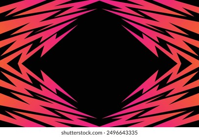 Abstract background with raw jagged spike gredint pattern and with some copy space area