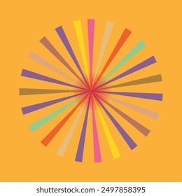 Arrière-plan Abstrait avec rayons. Arrière-plan coloré motif de rayons de soleil. Abstrait comique, arrière-plan vintage coloré. style pop art cartoon, soleil...