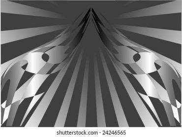 abstract background, rays and curls