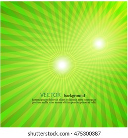Abstract background rays of green retro background
