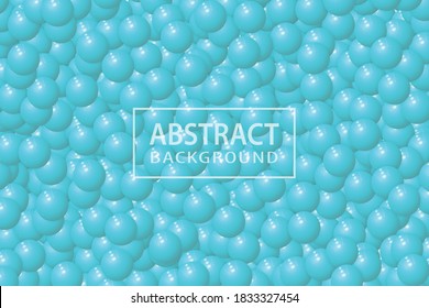 Abstract background with realistic blue neon 3d sphere