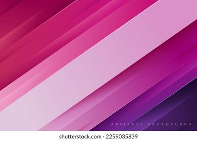 abstract background of realistic colorful diagonal paper cut gradation