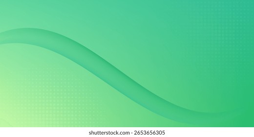 abstract background of realistic green curved gradient shading. vector design concept. eps 10