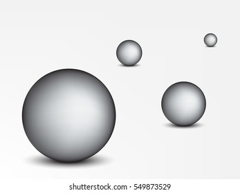 Abstract Background Realistic Grey Spheres Vector Stock Vector (Royalty ...