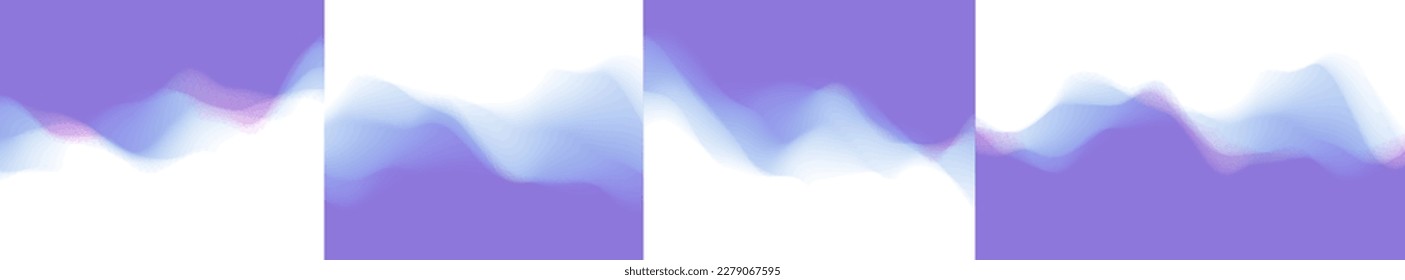 Abstract background. Realistic landscape with waves. Water surface. Mountains. 3D vector illustration for brochure, poster, presentation, flyer, cover or banner.