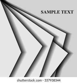 Abstract background with realistic shadows.