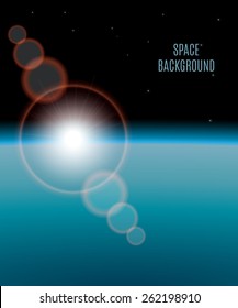 abstract background realistic sunrise in space,eps10