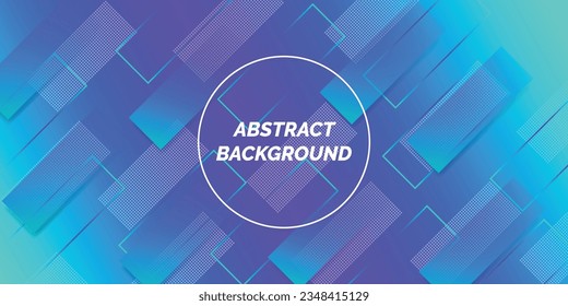 Abstract background with rectangle shape geometric blue composition, modern template for website, banner art, poster design, vector