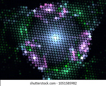 Abstract background with rectangles and squares. Texture with a geometric pattern. Halftone effect. Vector clip art.