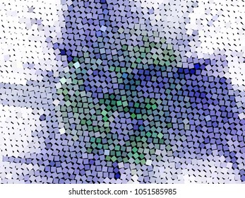 Abstract background with rectangles and squares. Texture with a geometric pattern. Halftone effect. Vector clip art.