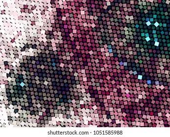 Abstract background with rectangles and squares. Texture with a geometric pattern. Halftone effect. Vector clip art.