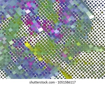 Abstract background with rectangles and squares. Texture with a geometric pattern. Halftone effect. Vector clip art.