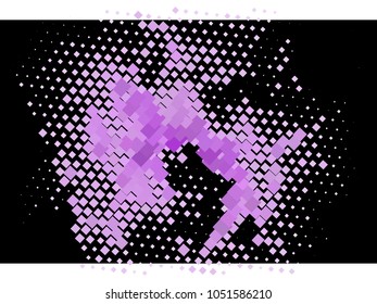 Abstract background with rectangles and squares. Texture with a geometric pattern. Halftone effect. Vector clip art.