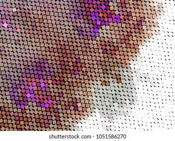 Abstract background with rectangles and squares. Texture with a geometric pattern. Halftone effect. Vector clip art.
