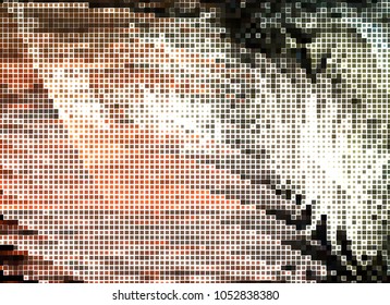 Abstract background with rectangles and squares. Texture with a geometric pattern. Halftone effect. Vector clip art.