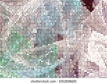 Abstract background with rectangles and squares. Texture with a geometric pattern. Halftone effect. Vector clip art.