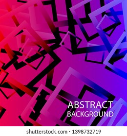 Abstract background with rectangular elements and gradient color. vector