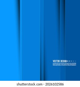 Abstract background with rectangular vertical stripes with shadow. Vector illustrations for covers and flyer. Color blue, cyan.