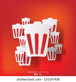 abstract background with recycle sign web icon