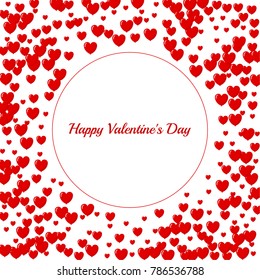 Abstract background with red air balloons, hearts. 