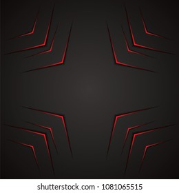Abstract background, red arrows brochure, vector