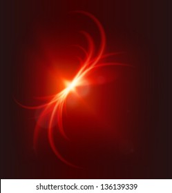 Abstract background. Red bird.